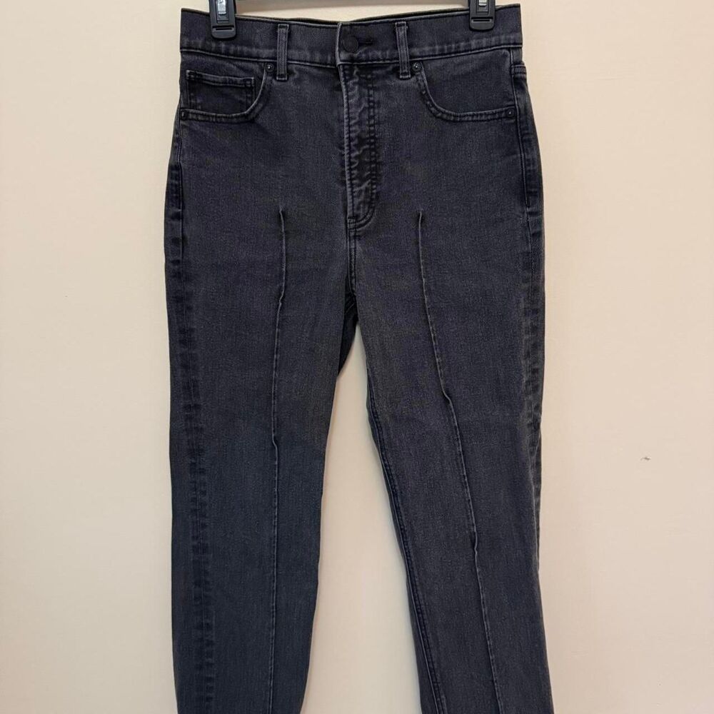Express Super High Rise Straight Jeans Gray Wash Size 6